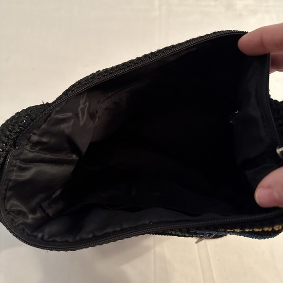 Black Rainbow Pride Crochet Multi Color Crossbody Bag Zip Closure Target Boho - Picture 9 of 10